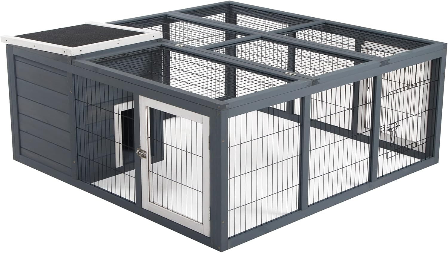 Large Rabbit Run Cage with Openable Top Outdoor Guinea Pig Enclosure
