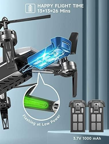 1080P HD Drone w/ Camera 2 Batteries 360° Flip Foldable Beginner RC Quadcopter