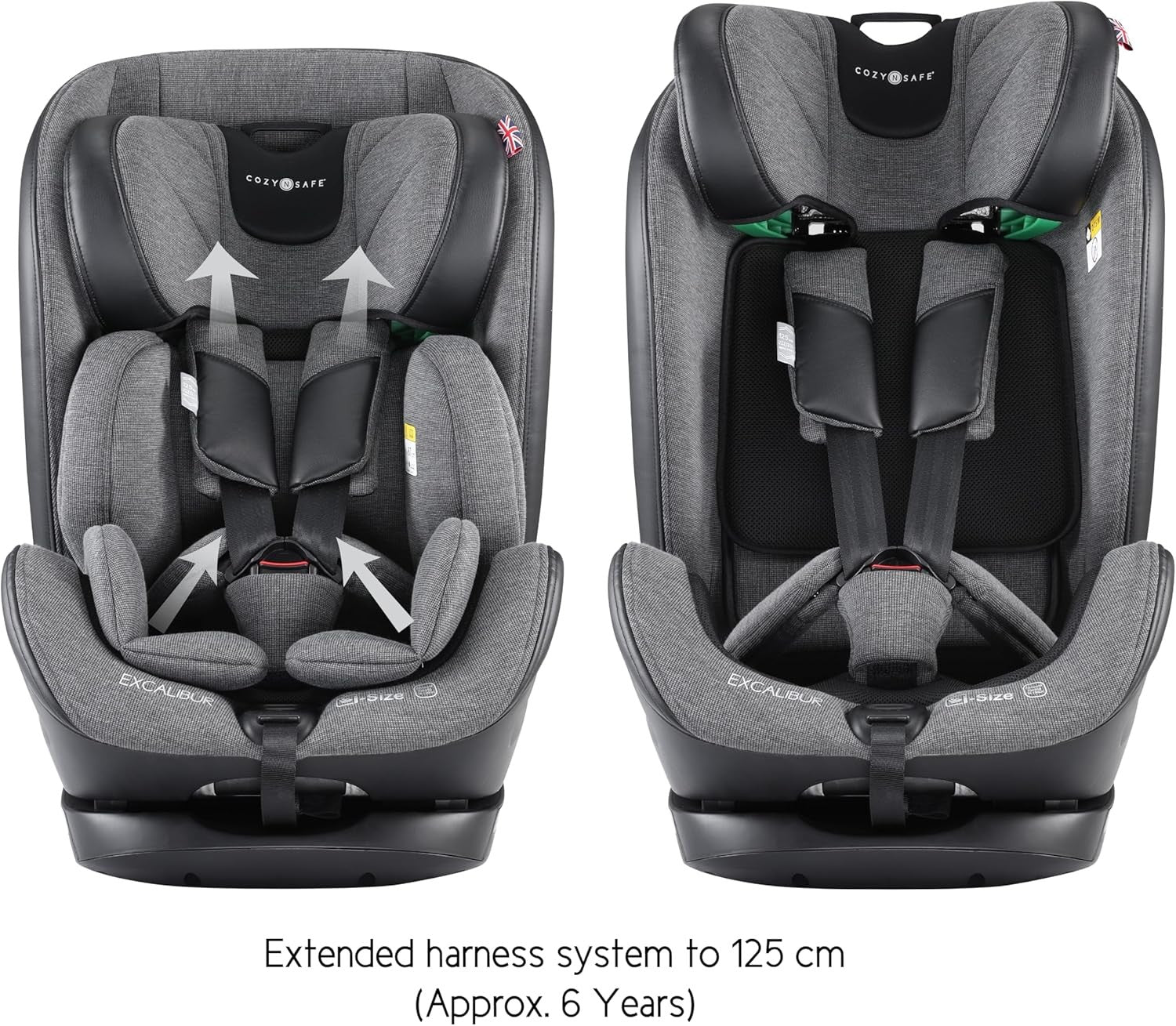 i-Size Child Car Seat 76–150cm Extended Harness Recline Impact