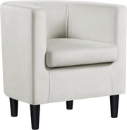 Modern Velvet Tub Armchair Beige Upholstered Sofa Chair Lounge Seat