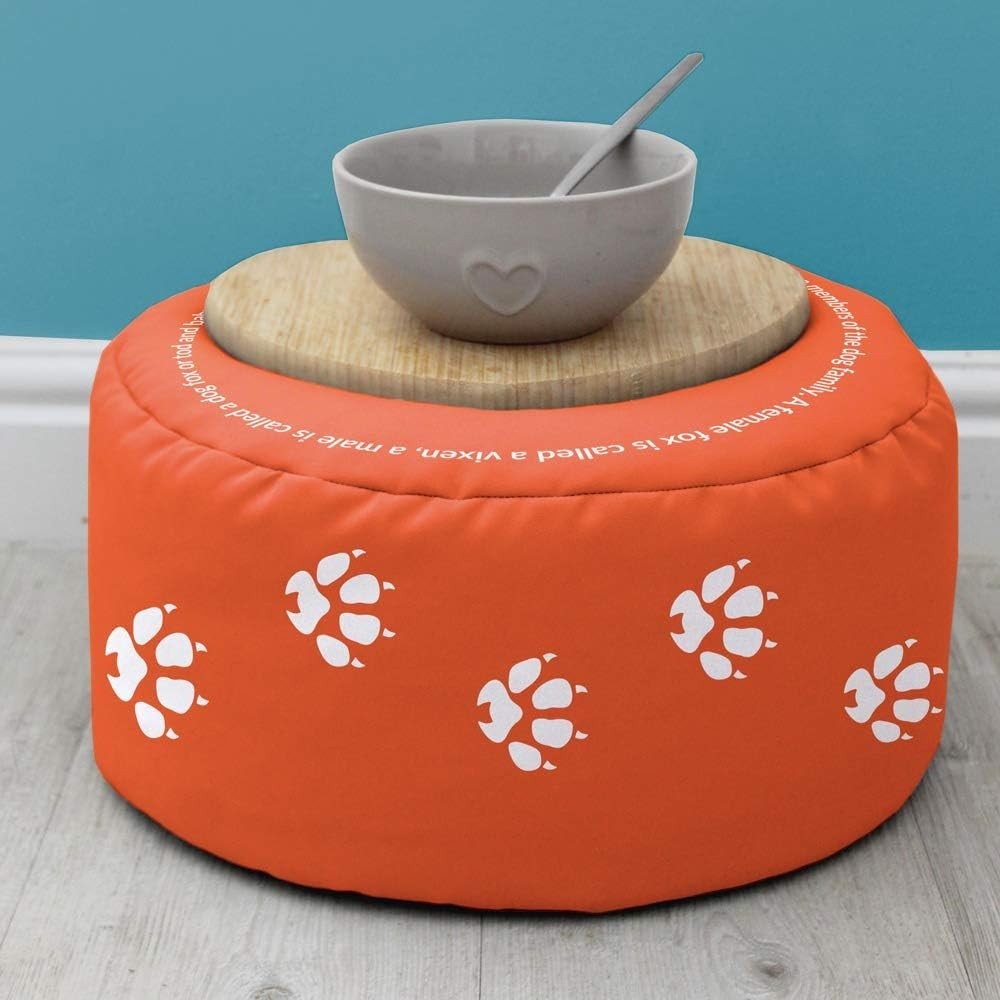 Kids Fox Bean Bag Chair with Footstool | Toddler Safe Seat Playroom
