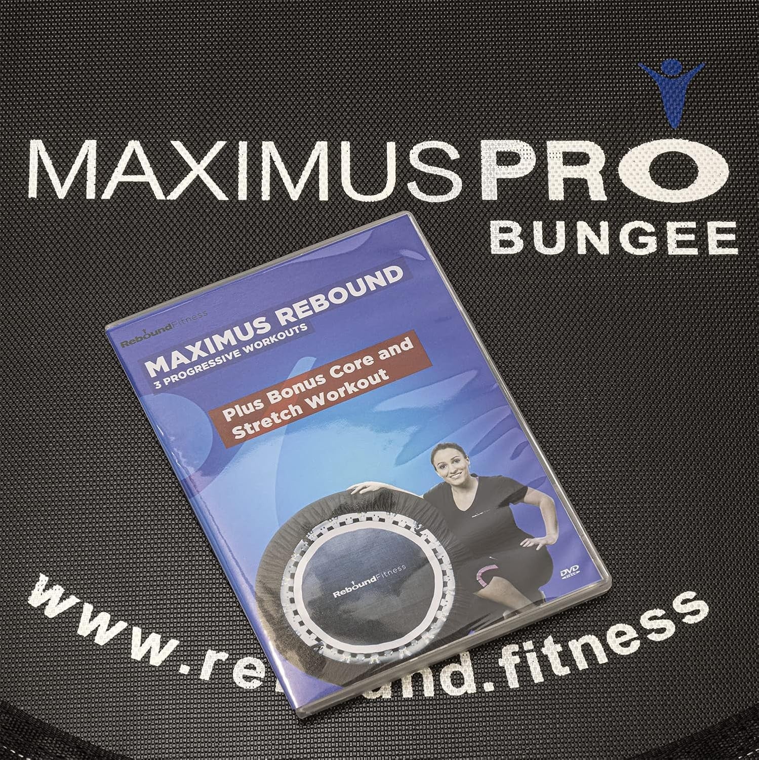 40in Silent Bungee Rebounder Mini Trampoline Low Impact Fitness 150KG