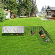 Large Metal Chicken Coop Run Portable Tractor Waterproof Cover