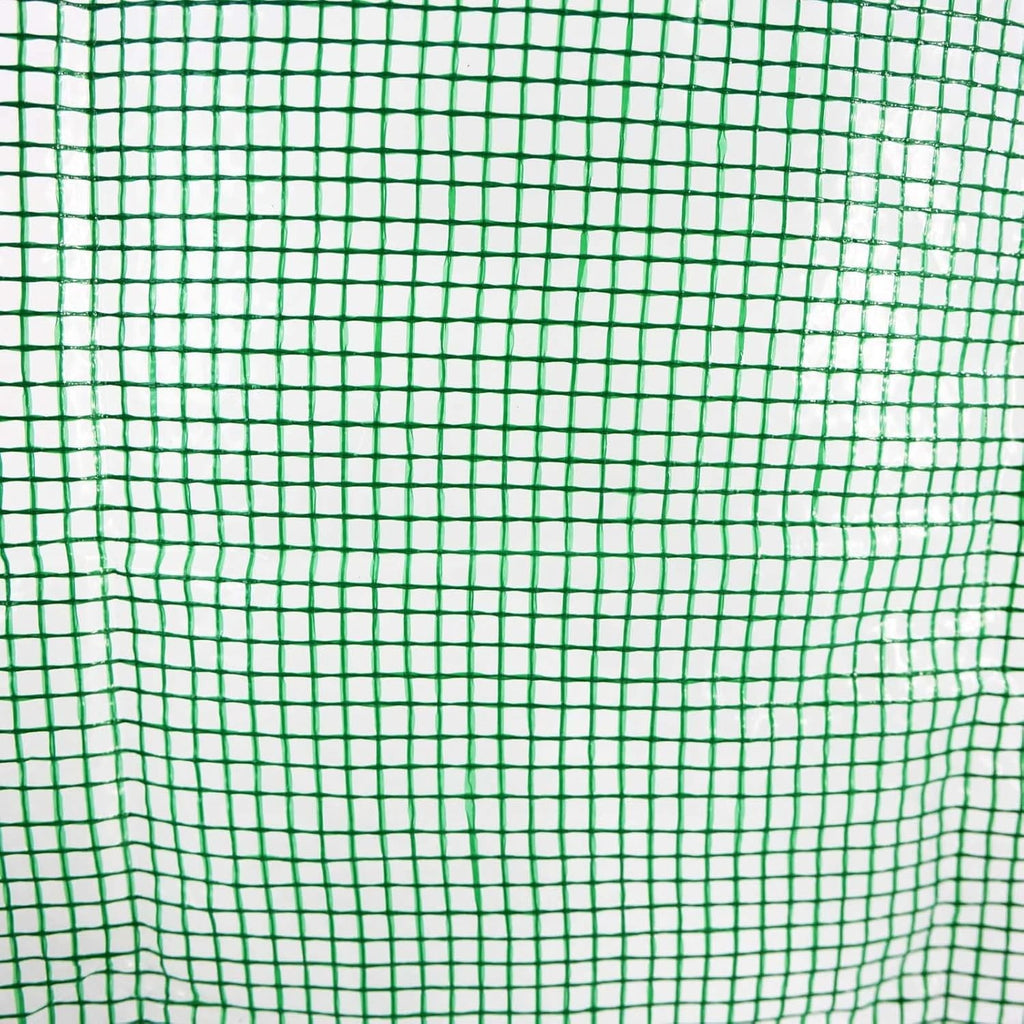 8-Shelf Walk-In Greenhouse with Waterproof PE Cover & Metal Frame 143x143x195cm