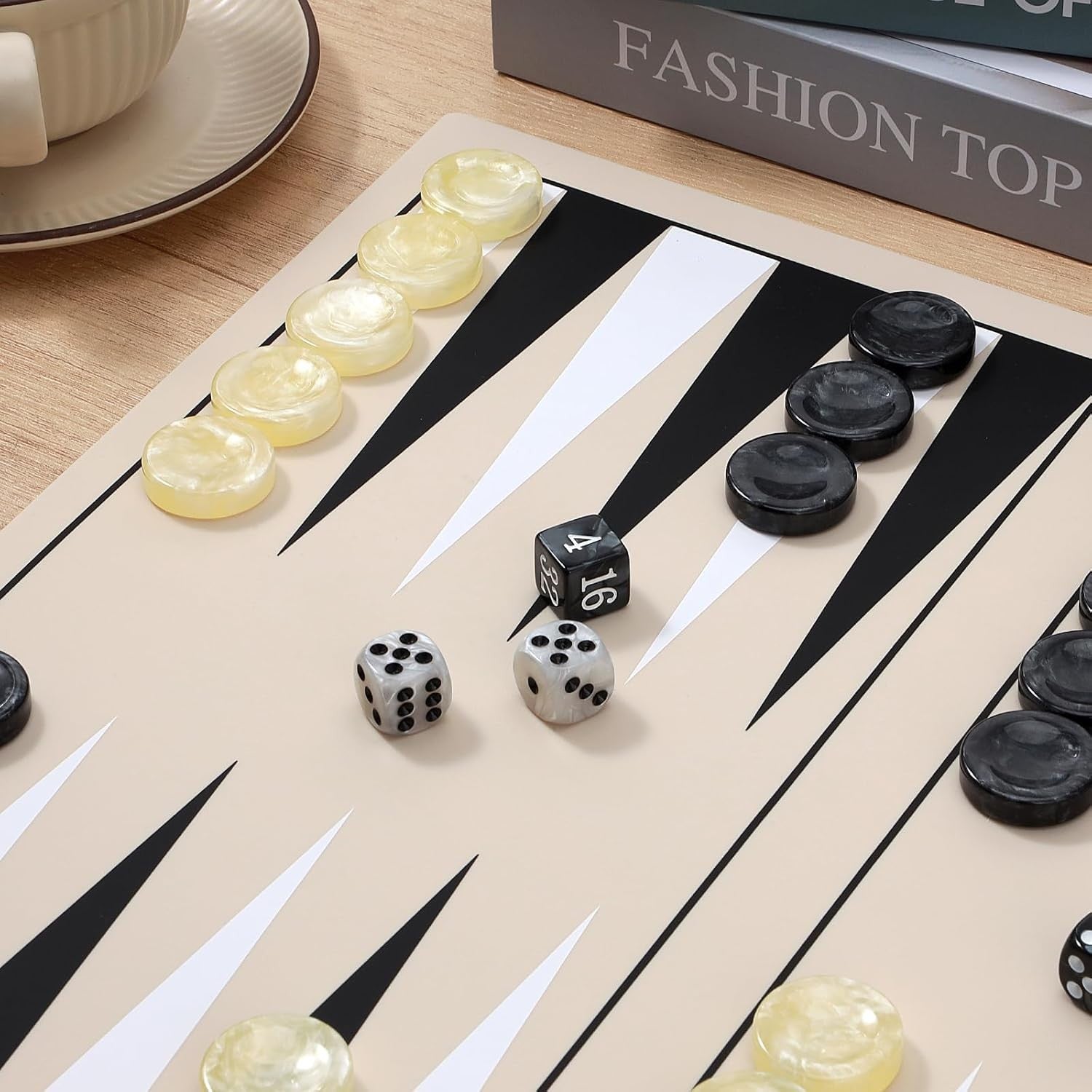Silicone Backgammon Set Foldable Travel Board Game Carry Bag 2 Players
