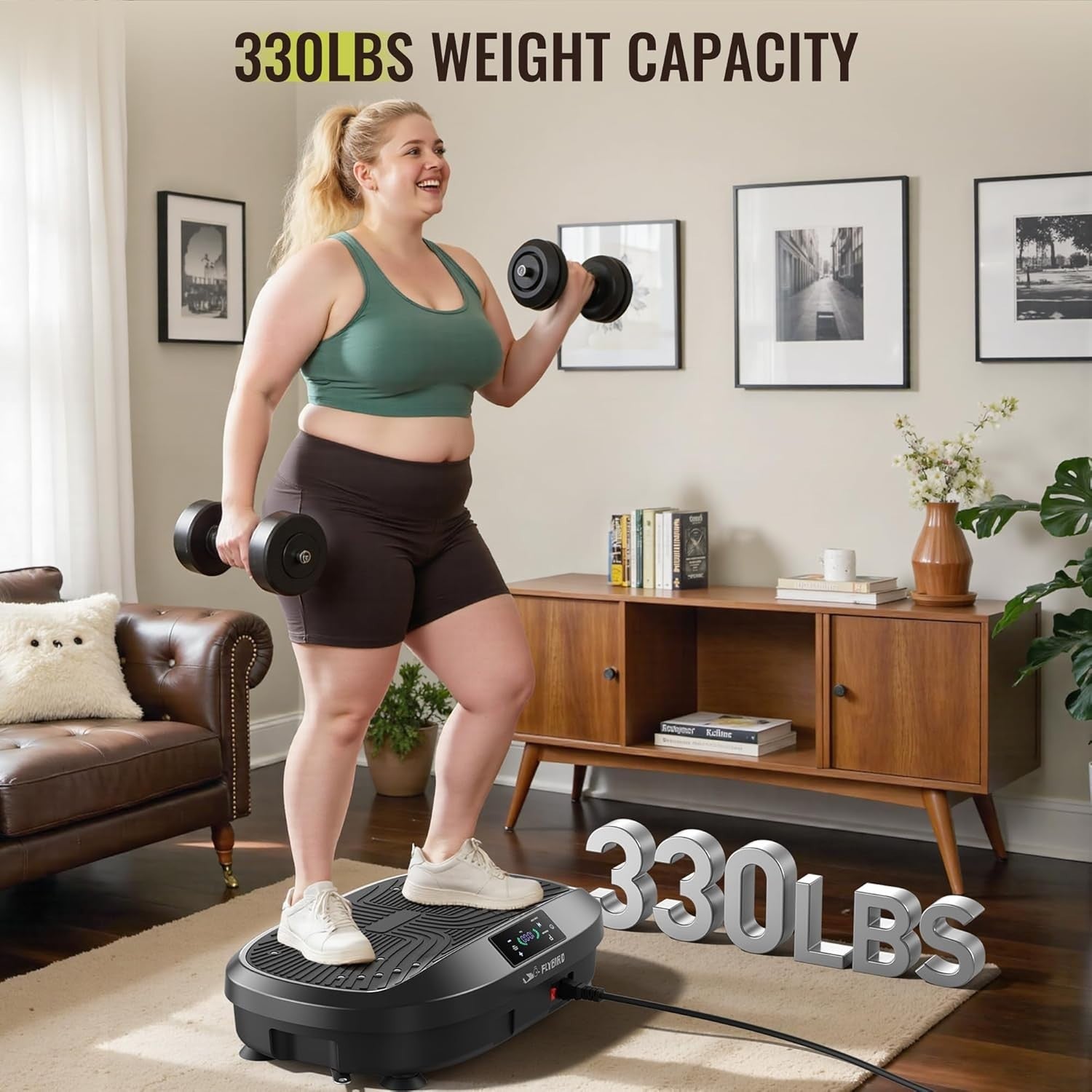 Vibration Plate Exercise Machine 120 Speeds 5 Programs 150KG Home Use