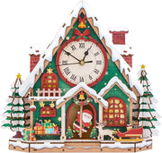 3D Wooden Christmas Clock Puzzle DIY Snowhouse Model Kit Holiday Decor