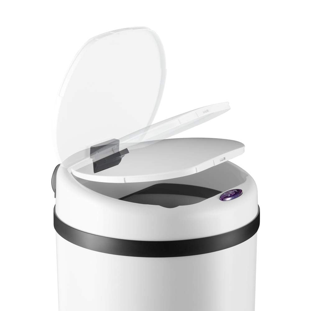 40L Motion Sensor Kitchen Bin White Undercounter Stainless