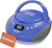 Portable Bluetooth CD Boombox FM Radio Stereo Player LED Display Blue