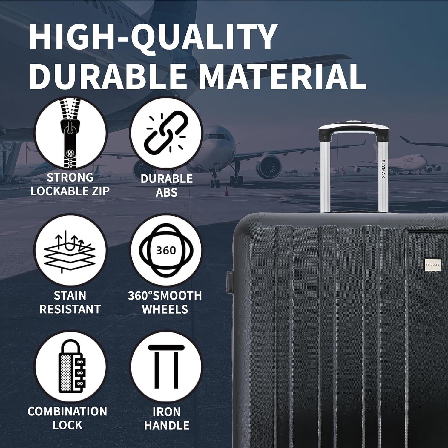 32” Extra Large Hard Shell Suitcase Lightweight ABS 4 Spinner Wheels