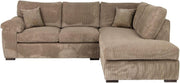 L Shape Jumbo Cord Sofa 4 Seater Right Corner Beige | Comfy Family Couch