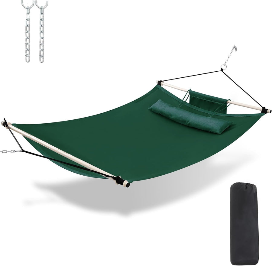 12FT Outdoor Hammock Anti-Flip 450LB Heavy Duty w/ Stand-Free Setup