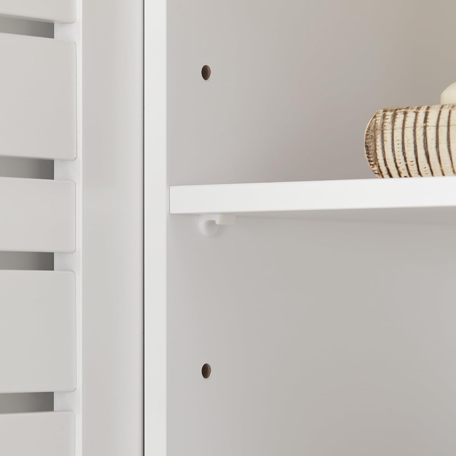 White Under Sink Bathroom Cabinet 60x59x30cm Adjustable Shelf Vanity Unit