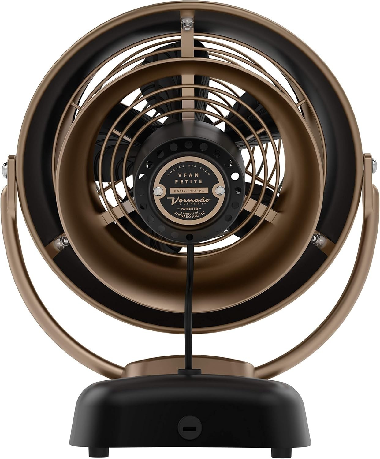 Retro Metal Table Fan – 3-Speed Gunmetal Design w/ Adjustable Tilt Vintage