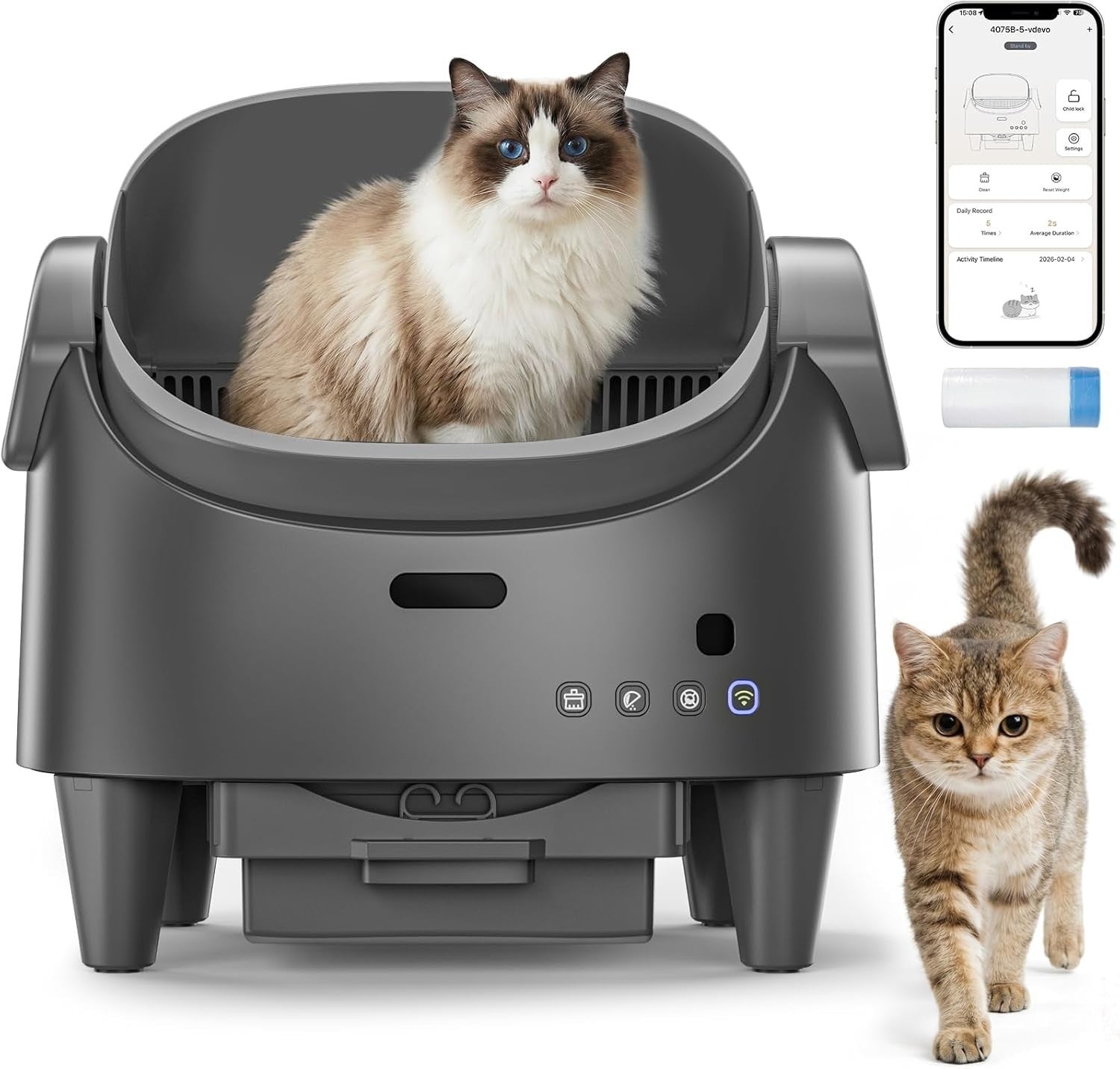 Self Cleaning Cat Litter Box App Control Automatic Litter Robot XXL