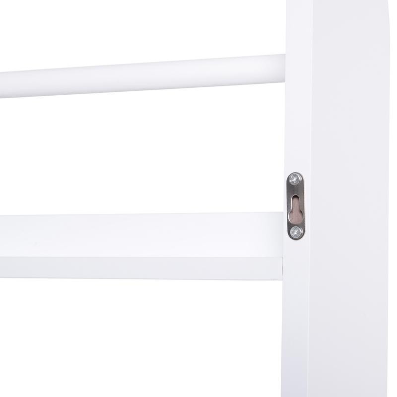 4-Tier Wall Mounted Magazine Rack Book Shelf Storage Unit – White MDF Pine