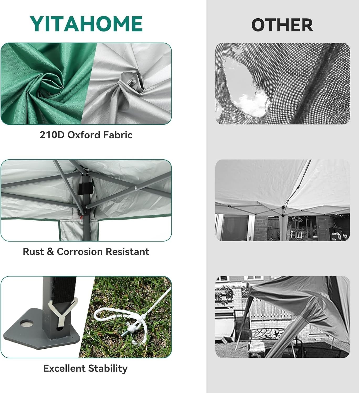 3x3M Heavy Duty Pop Up Gazebo Folding Outdoor Party Tent Green