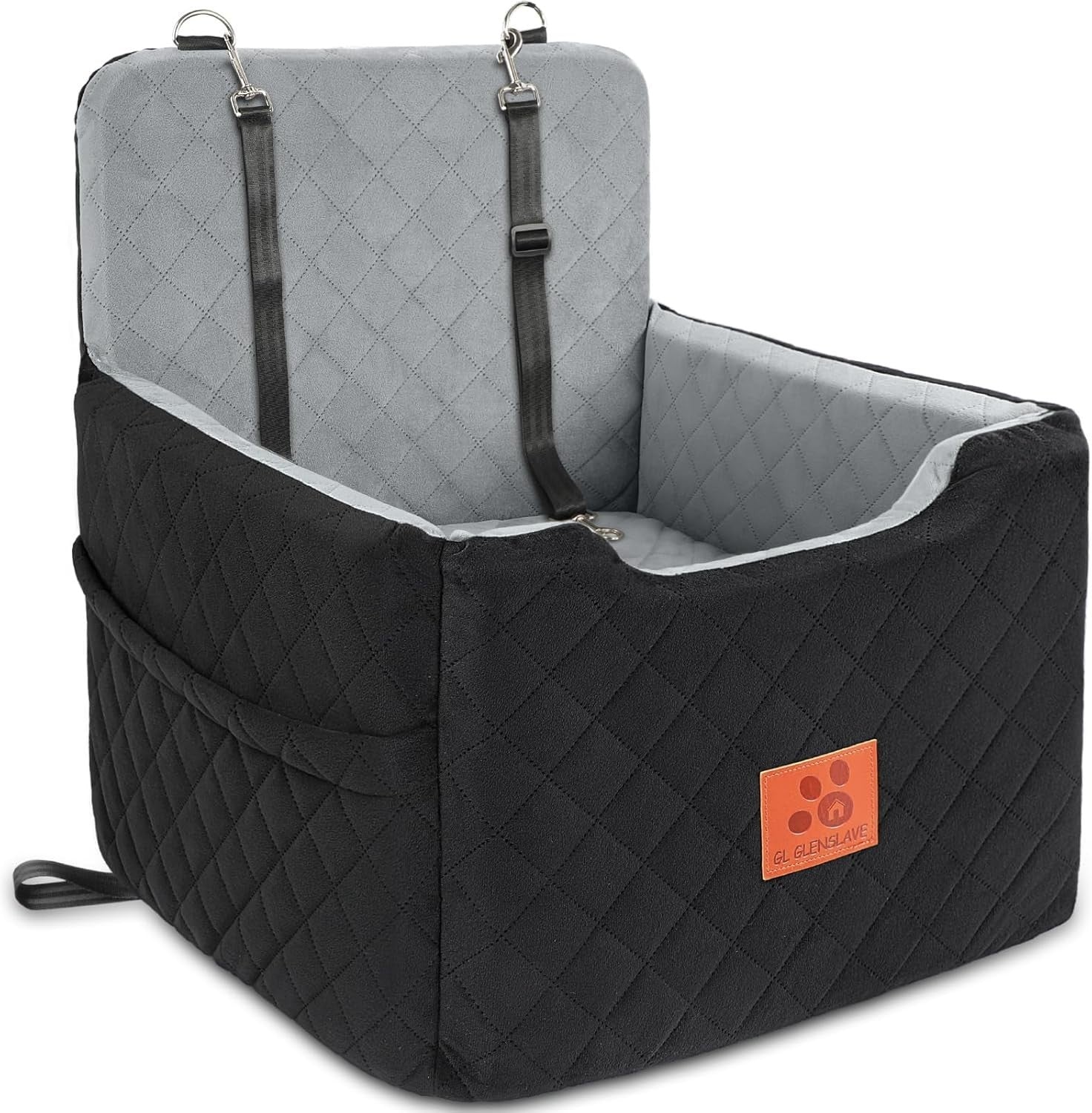 Memory Foam Dog Car Seat Booster Bed Washable Travel Seat Up to 35lbs