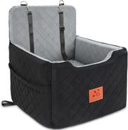 Memory Foam Dog Car Seat Booster Bed Washable Travel Seat Up to 35lbs