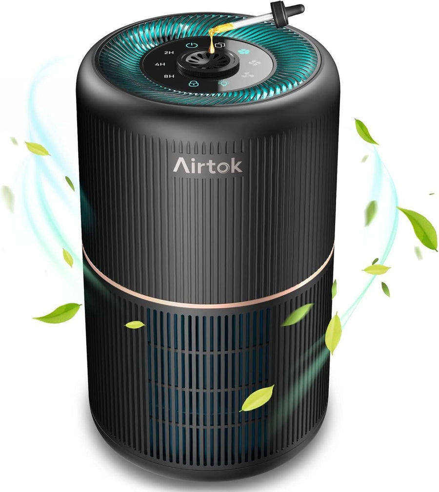 H13 HEPA Air Purifier Bedroom 4-in-1 Smoke Pet Odor Quiet Night