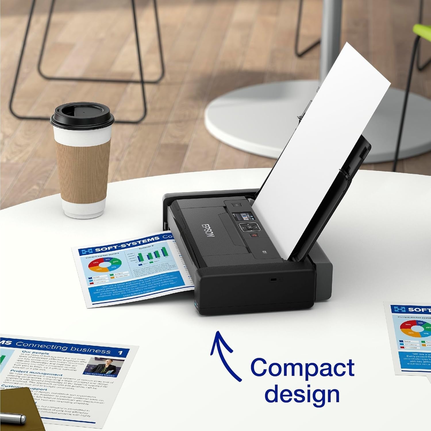 WorkForce WF-110W Portable A4 Wireless Inkjet Printer with Battery