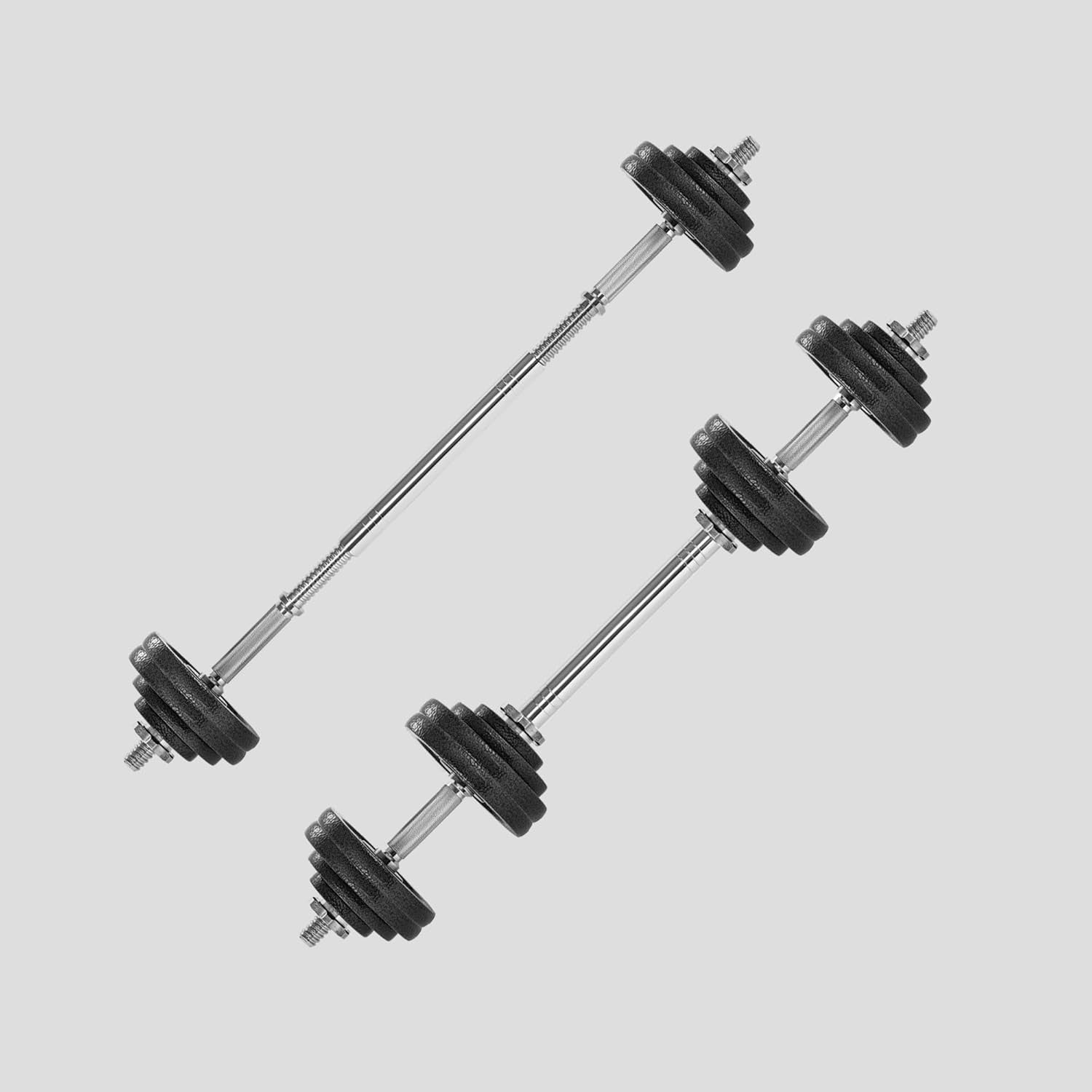 30kg Cast Iron Dumbbell Barbell Set Adjustable Home Gym Free Weights