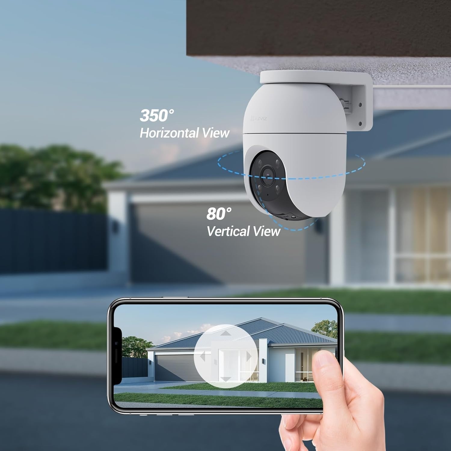 3K PTZ Security Camera Outdoor WiFi Auto Tracking Color Night Vision
