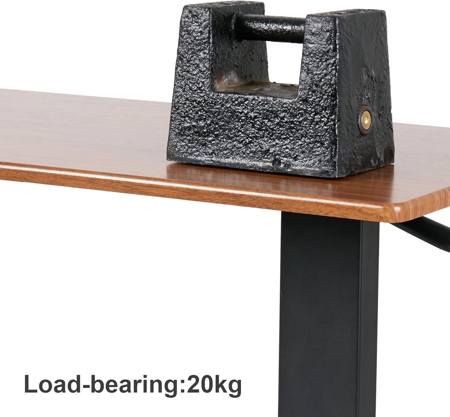 Brown Overbed Side Table C Shape Adjustable Height Rolling Laptop Desk