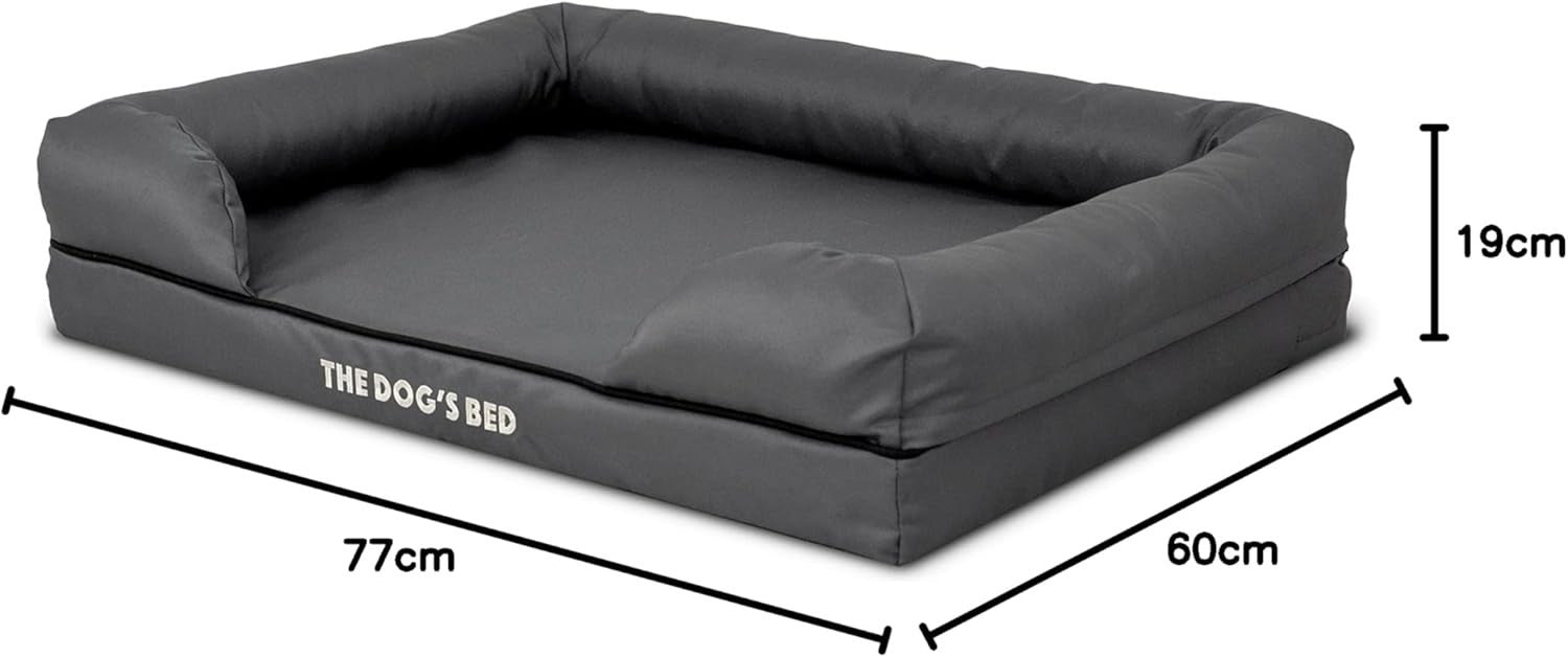 Medium Orthopedic Memory Foam Dog Bed Washable Bolster