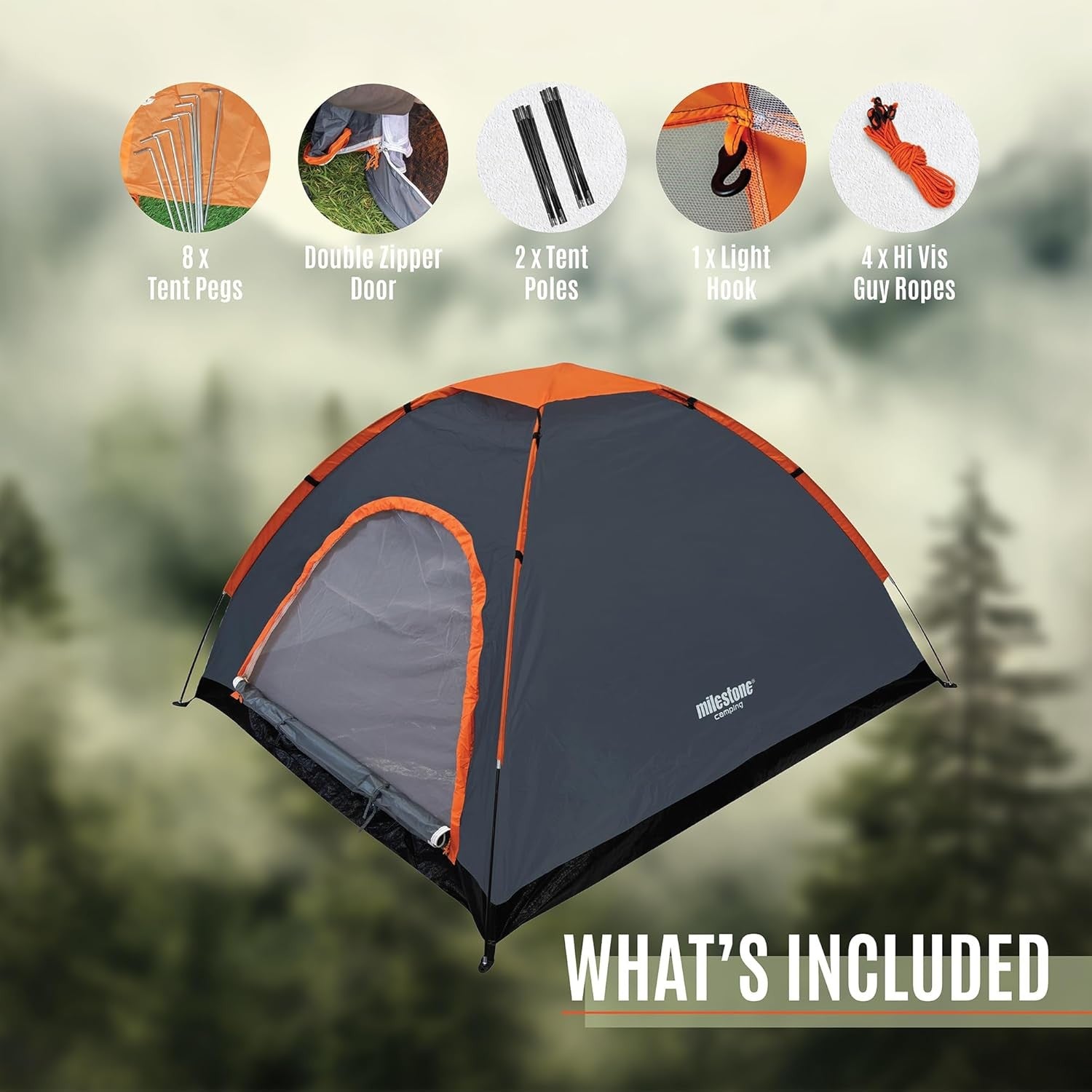 4 Person Camping Tent Waterproof Lightweight Festival Dome