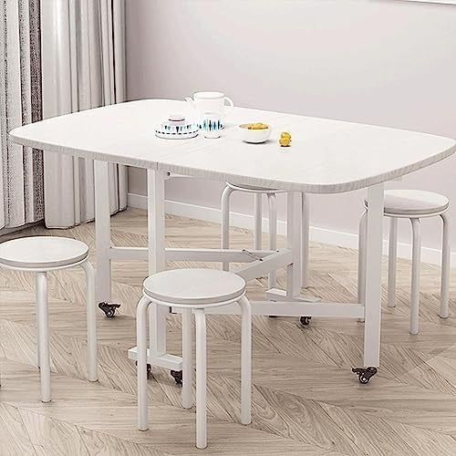 Folding Extendable Kitchen Dining Table with Wheels – Space-Saving Table