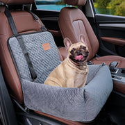 Dog Car Booster Seat Travel Bed Washable Pet Safety Carrier 35lb Grey