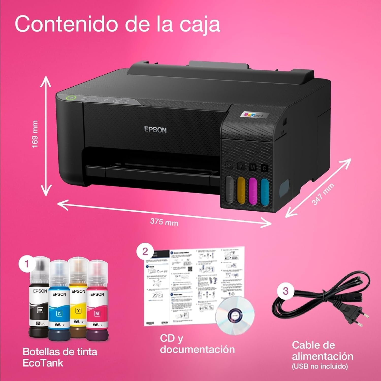 Black Colour A3 Inkjet EcoTank Printer Wi-Fi USB Duplex Copy Scan