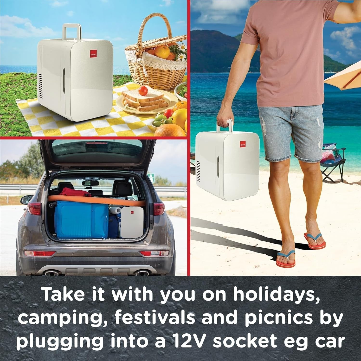 10L Portable Mini Fridge Cooler & Warmer AC/DC Compact Bedroom Car