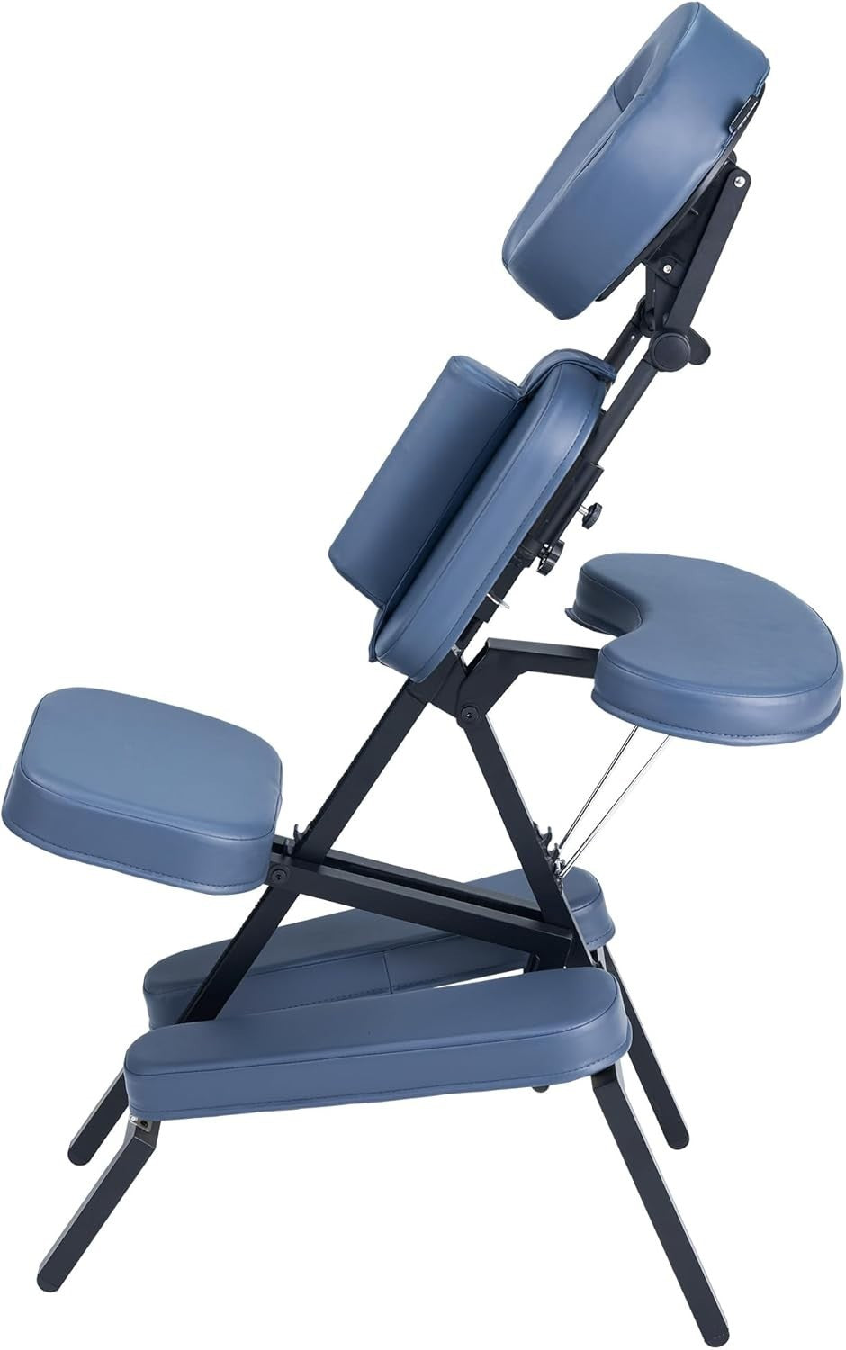 Portable Massage Chair Lightweight Adjustable Aluminum Folding Tattoo Spa Blue