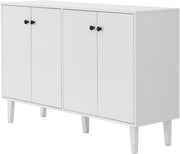 Modern Sideboard Cabinet with 4 Doors, Elevated Legs & Ample Storage