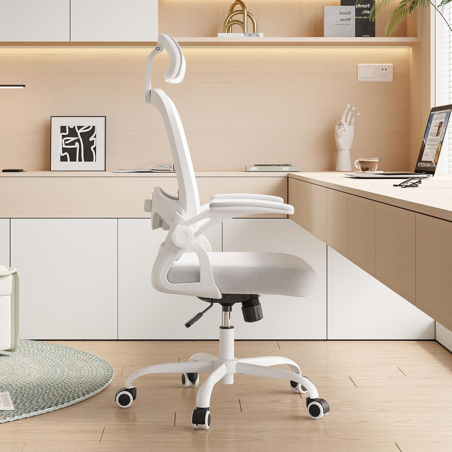 Ergonomic Home Office Desk Chair | High Back Adjustable Lumbar Support Mesh