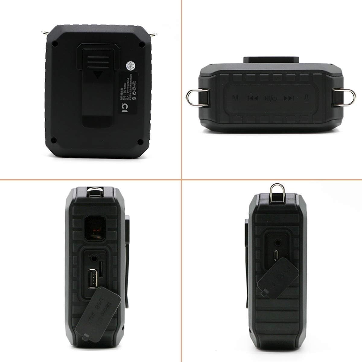 18W Voice Amplifier Wired Mic Bluetooth Speaker 12H Waterproof