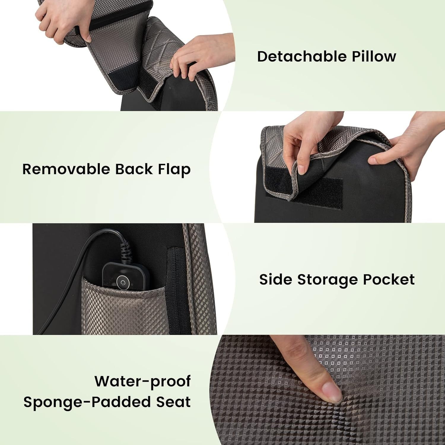 Full Body Shiatsu Massage Chair Pad with Heat, Vibration & Timer Control