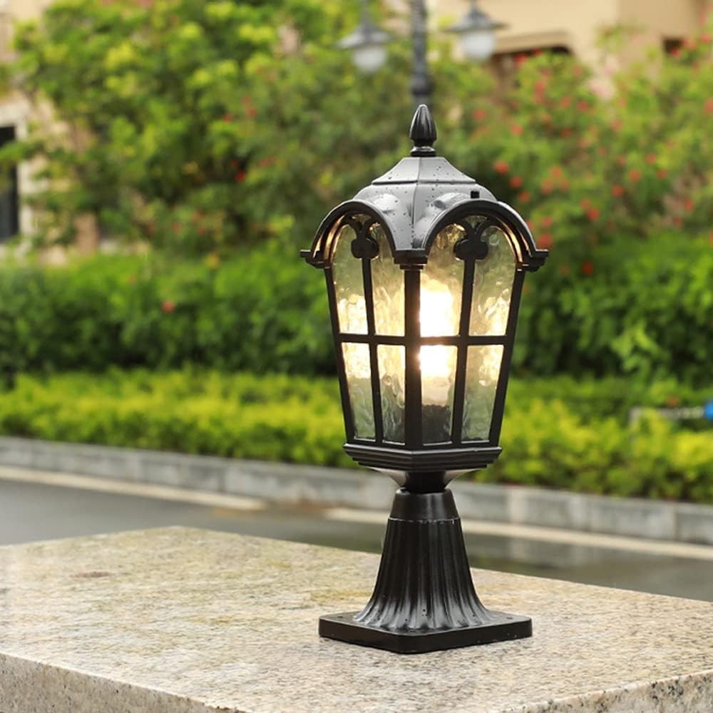 Vintage Outdoor Post Light – Retro Garden Lantern IP55 Weatherproof (B)