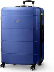 Large Checked Travel Suitcase 28” ABS Hard Shell 4 Wheel Spinner TSA