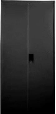 Tall Metal Locking Office Storage Cabinet 5 Tier Black Filing Cupboard 185cm