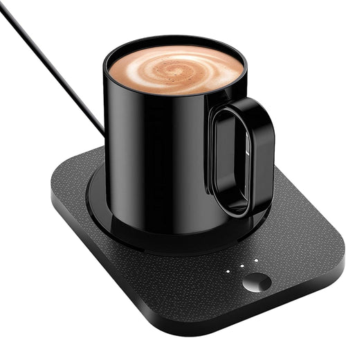 Black Desk Mug Warmer 3 Temp 50-60°C Auto Shut Off Heater