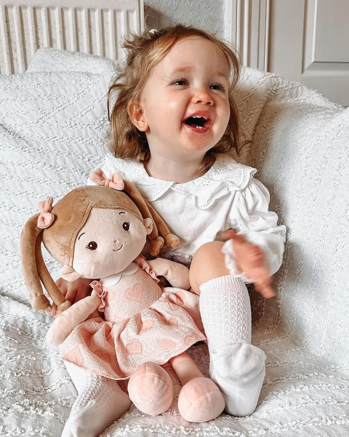 16” Plush Baby Doll Ultra Soft Comfort Rag Doll for Toddlers Age 1+