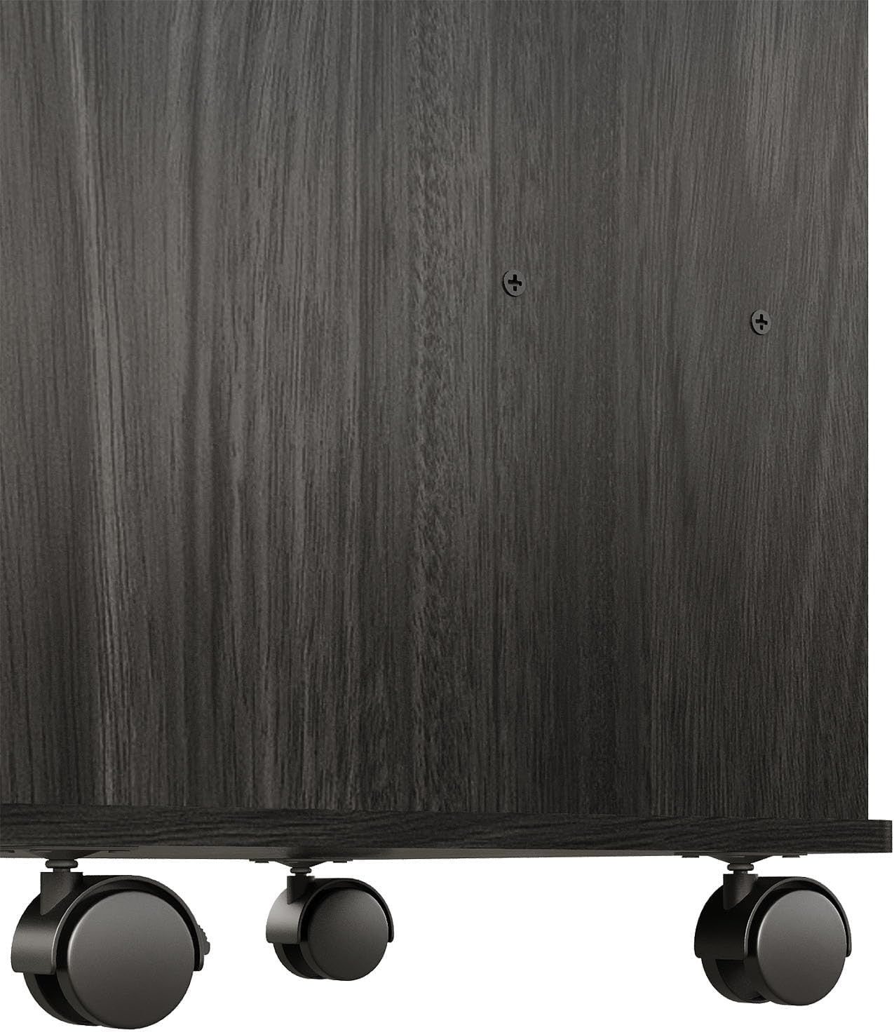 Mobile 3 Drawer File Cabinet Lockable Under Desk A4 Letter Grey