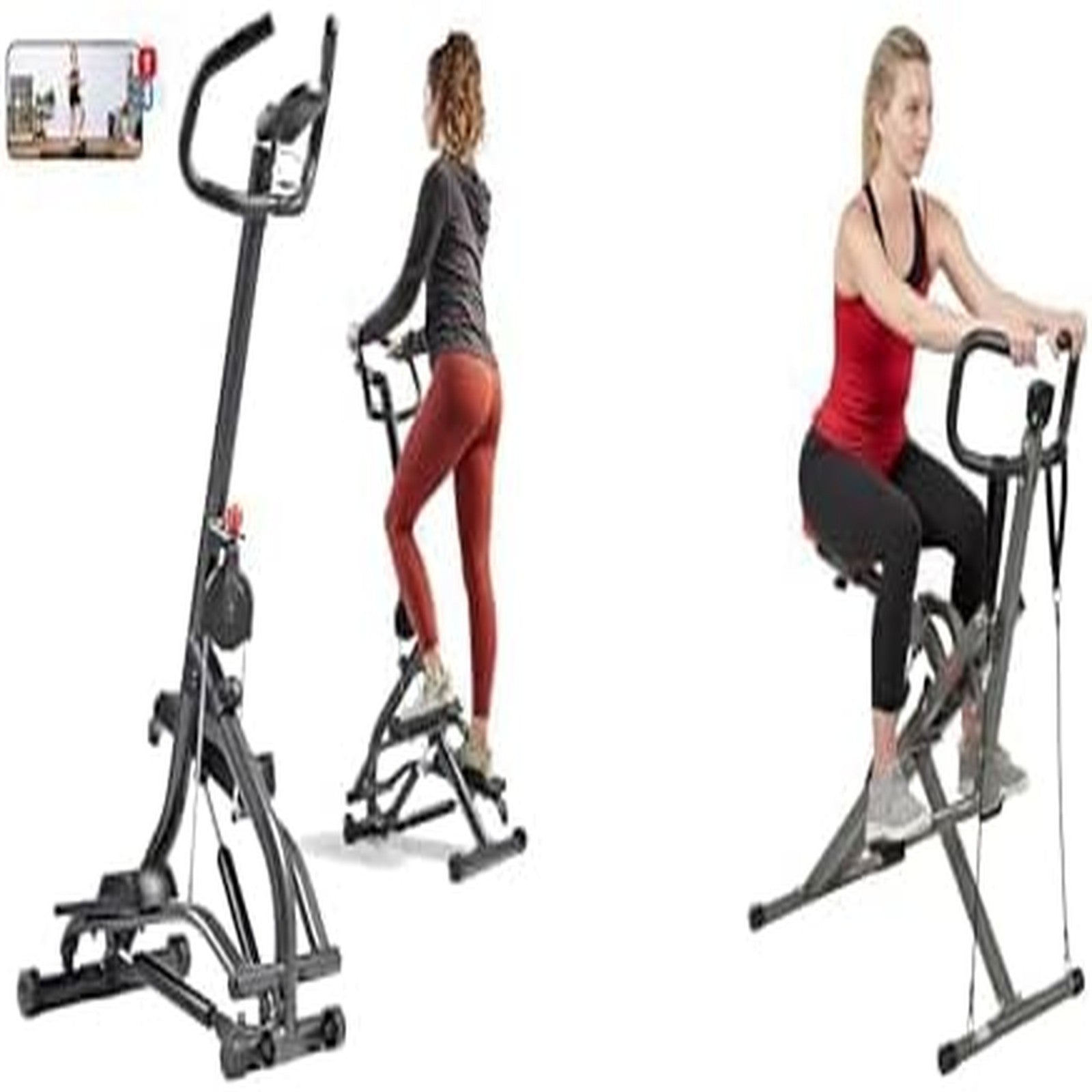 Stair Stepper w Handlebar Extended Range & Squat Assist Trainer Set