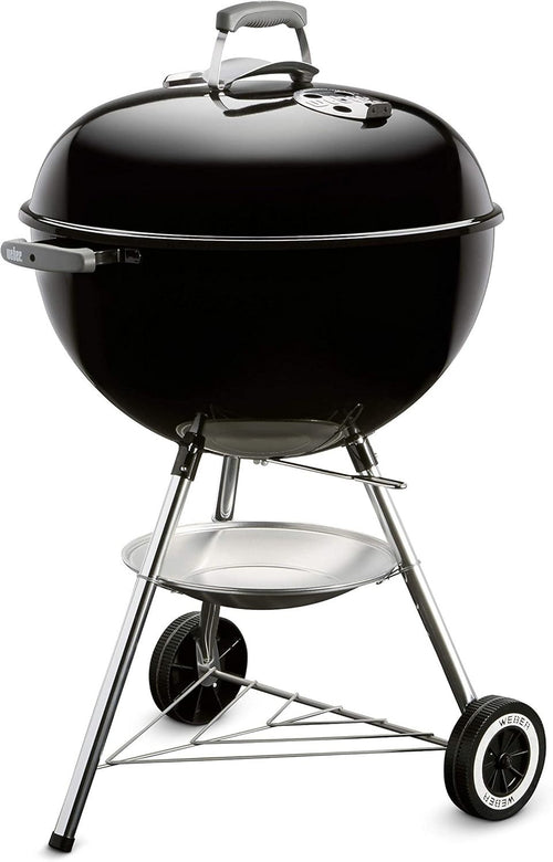Classic Charcoal Kettle BBQ Grill 57cm | Enamel Lid, Thermometer & Wheels