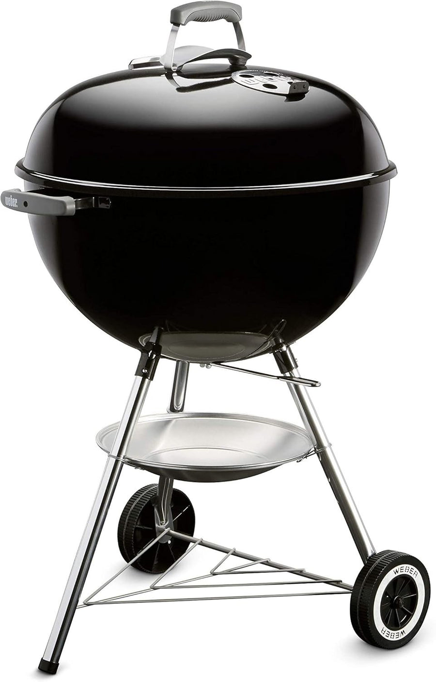 Classic Charcoal Kettle BBQ Grill 57cm | Enamel Lid, Thermometer & Wheels