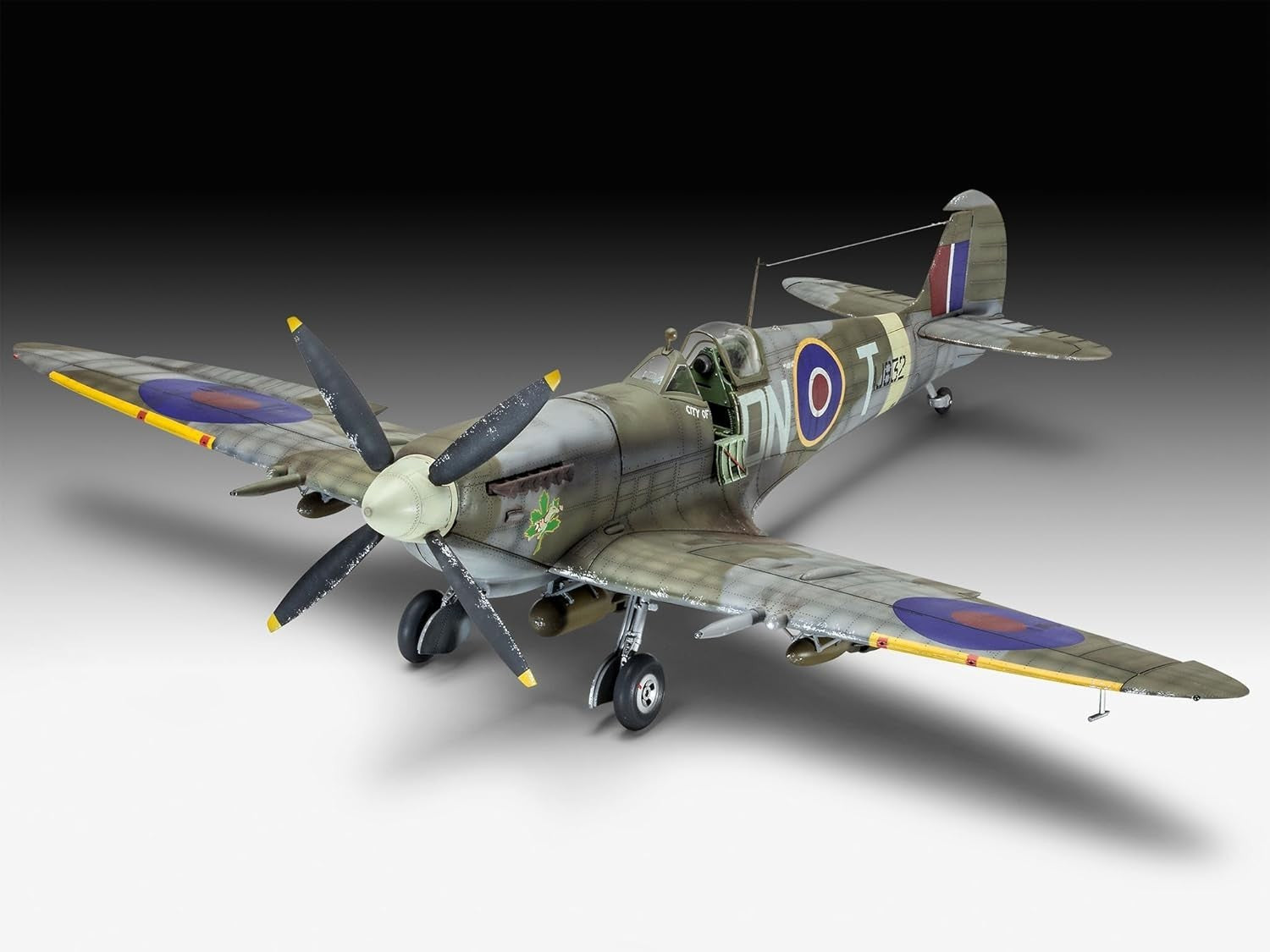1:32 Spitfire Mk.IXC Model Kit 115pcs Unpainted Aircraft Hobby Gift