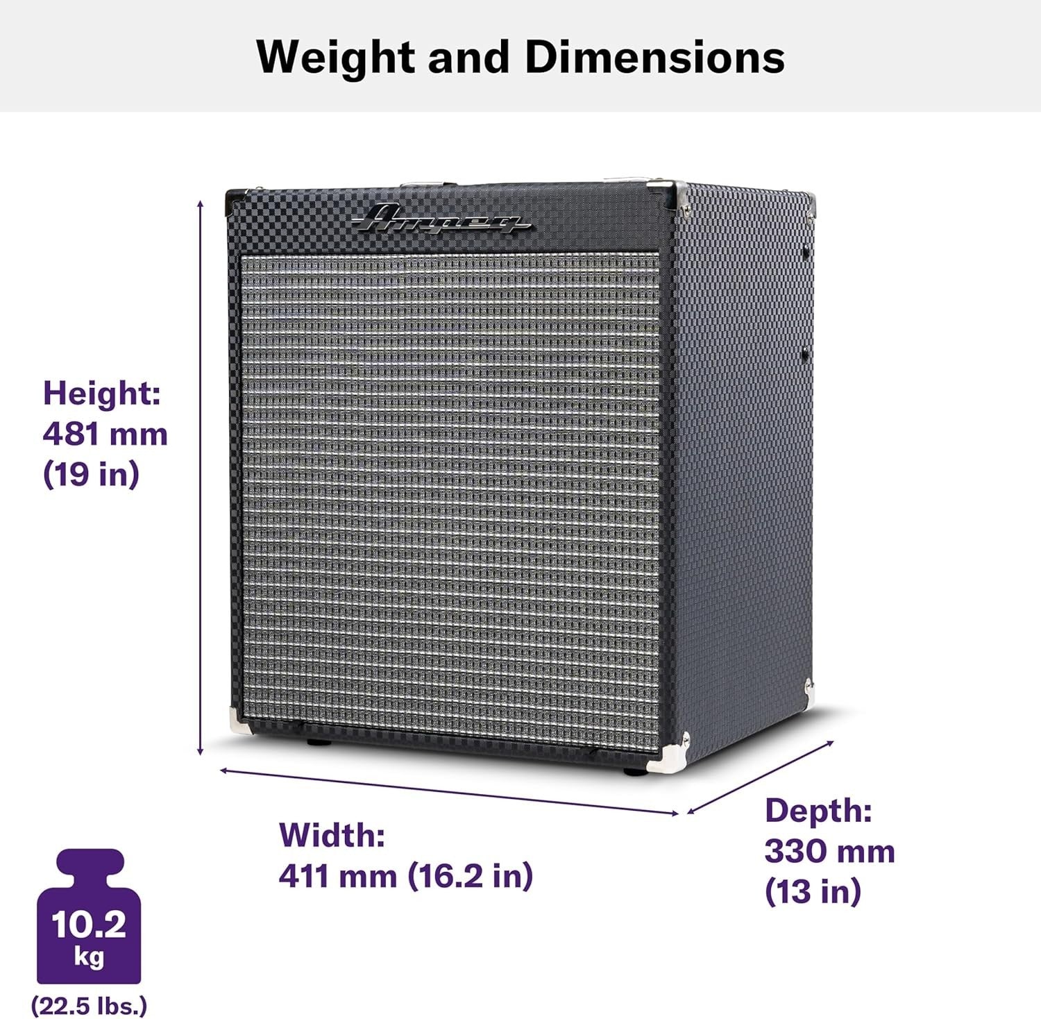 RB-110 50W Bass Combo Amp with SGT Overdrive, AUX, Headphone & XLR